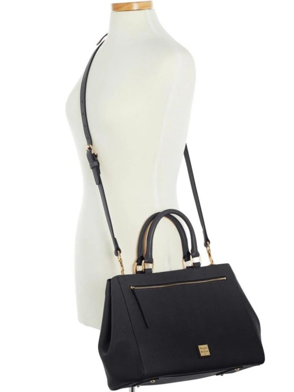 Dooney & Bourke Saffiano Zip Satchel Handbag - Picture 4 of 4
